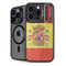 Spain Flag Distressed iPhone 16 Pro Kickstand Case